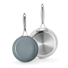 Valencia Pro Stainless Steel Frypan Set Green Pan