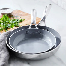 Valencia Pro Stainless Steel Frypan Set Green Pan