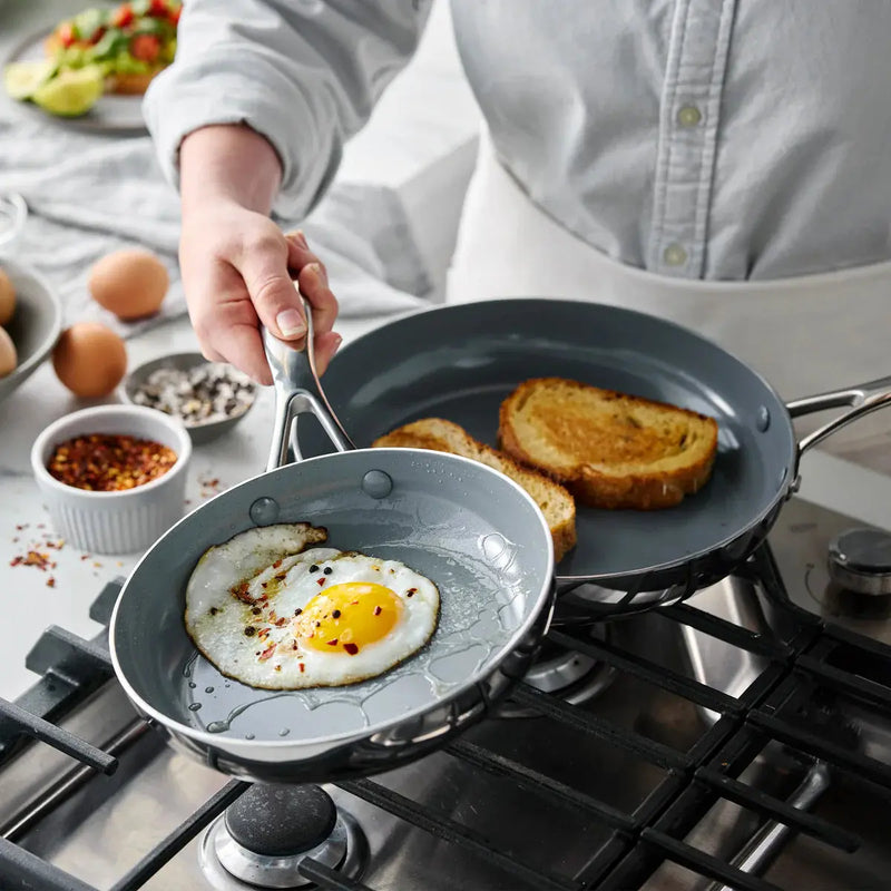 Valencia Pro Stainless Steel Frypan Set Green Pan