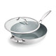 Valencia Pro Stainless Steel Wok with Lid Green Pan