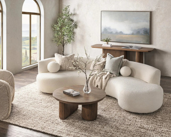 Vander Solid Wood Round Coffee Table Classic Home