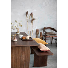 Velvet Quilted Pillow w/Pattern & Fringe Bloomingville