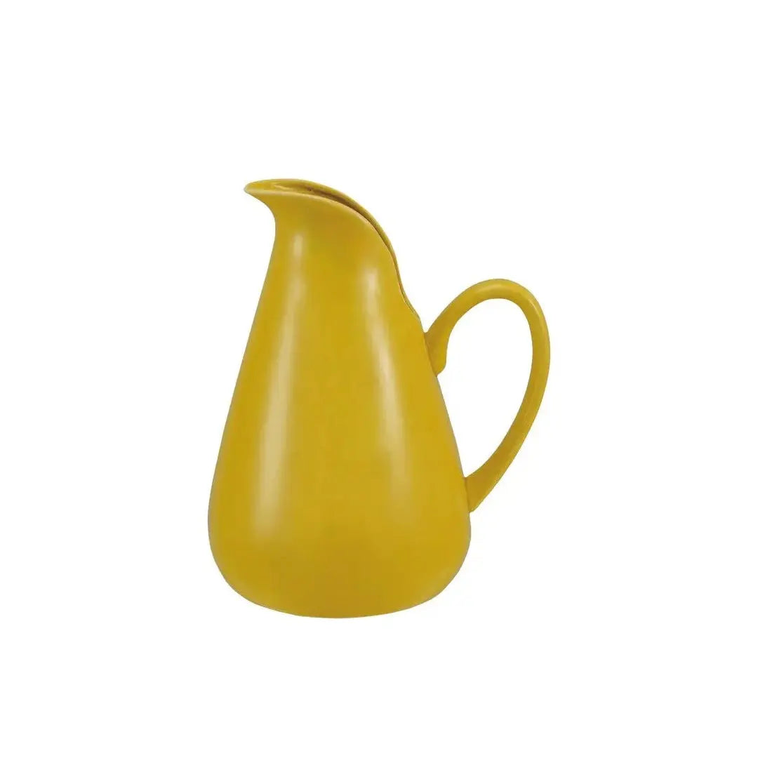 1-3/4 Quart Stoneware Vintage Reproduction Pitcher, Chartreuse (Each One Will Vary)