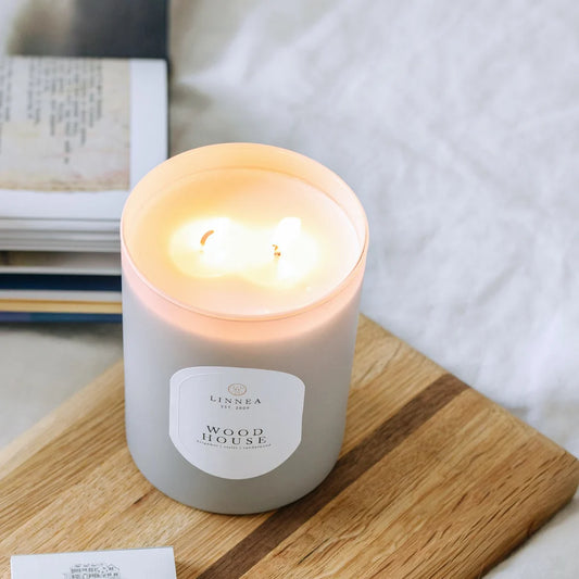 Wood House 2-Wick Candle