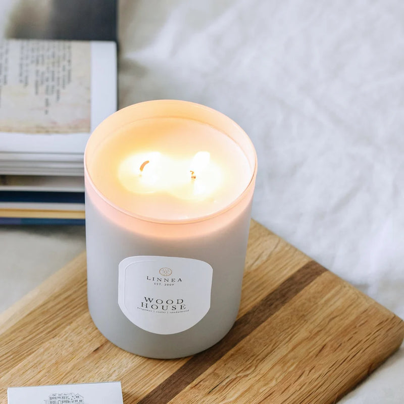 Wood House 2-Wick Candle