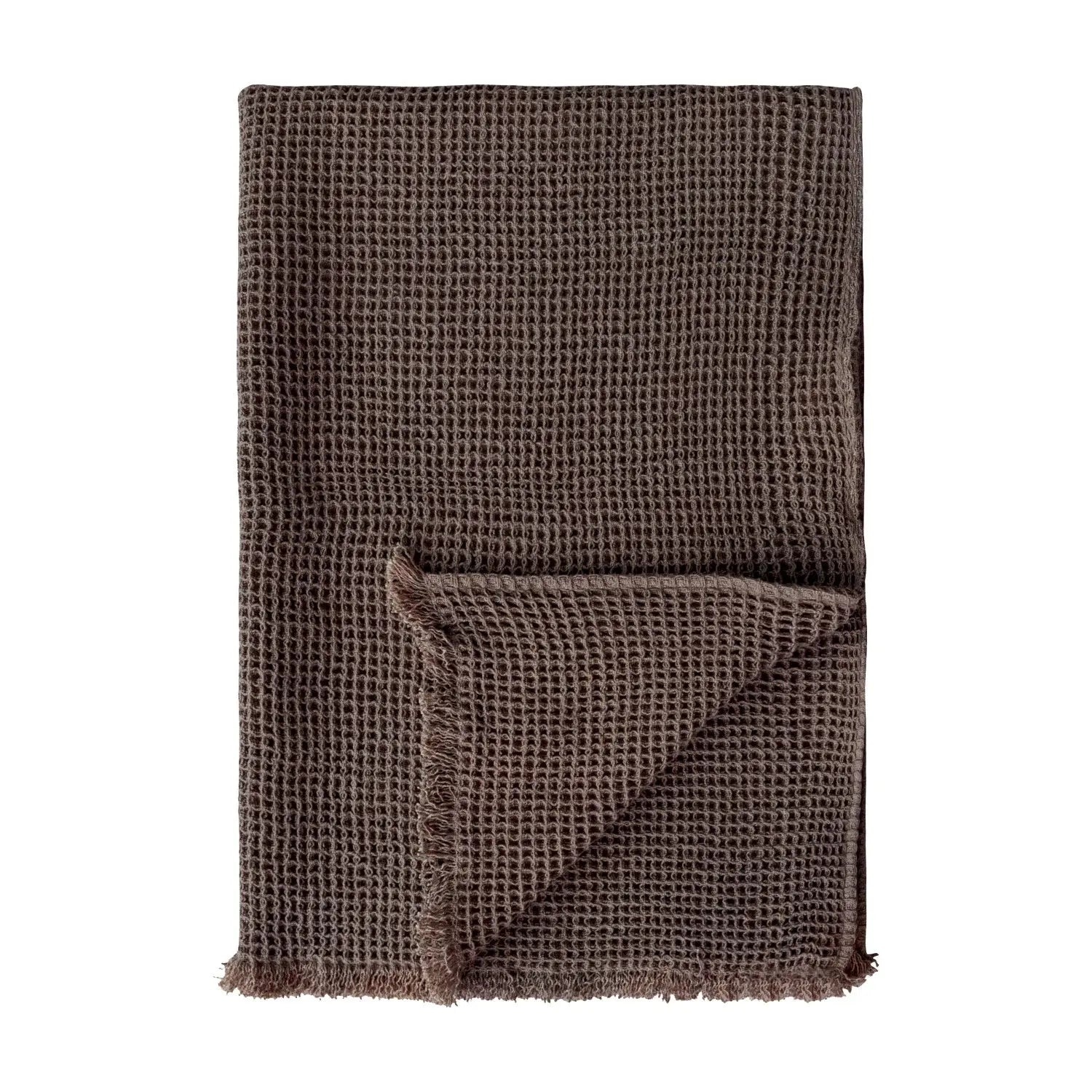Waffle Weave Throw with Eyelash Fringe Greenhouse Home