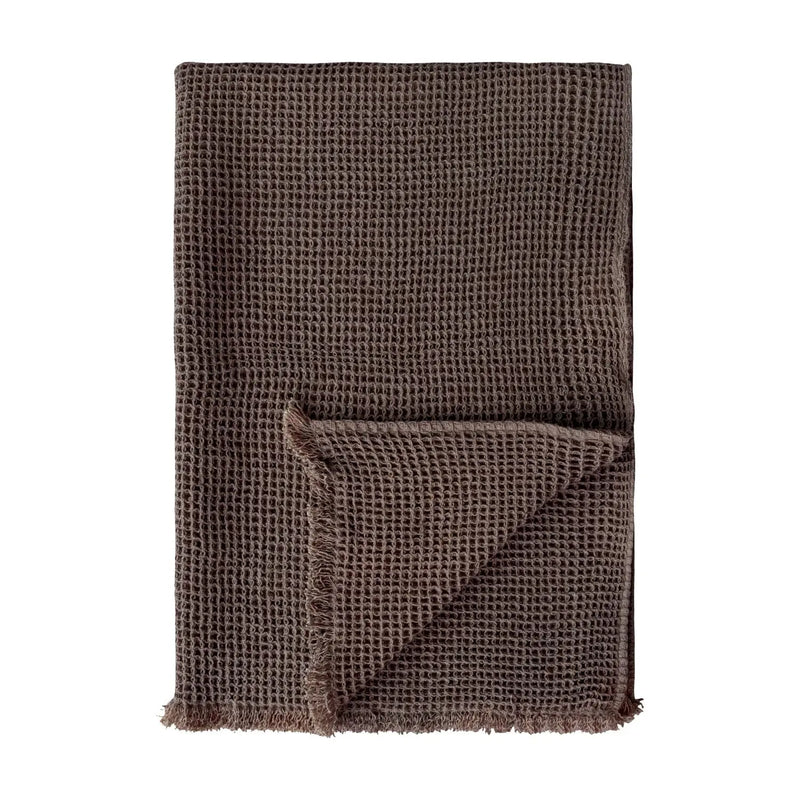 Waffle Weave Throw with Eyelash Fringe Greenhouse Home