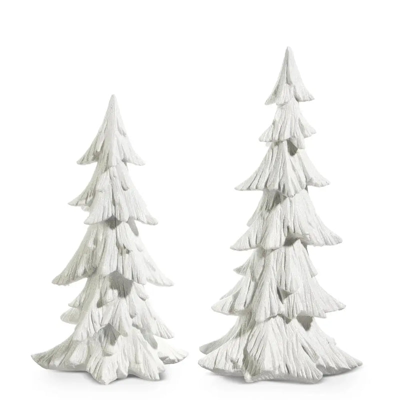 White Carved Holiday Trees Raz Imports