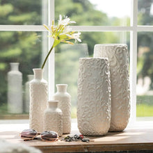 White Floral Printed Vase, [product_price]- Greenhouse Home