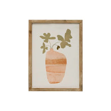 Wood Framed Glass Wall Décor w/ Flowers in Vase, [product_price]- Greenhouse Home