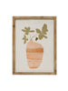 Wood Framed Glass Wall Décor w/ Flowers in Vase, [product_price]- Greenhouse Home