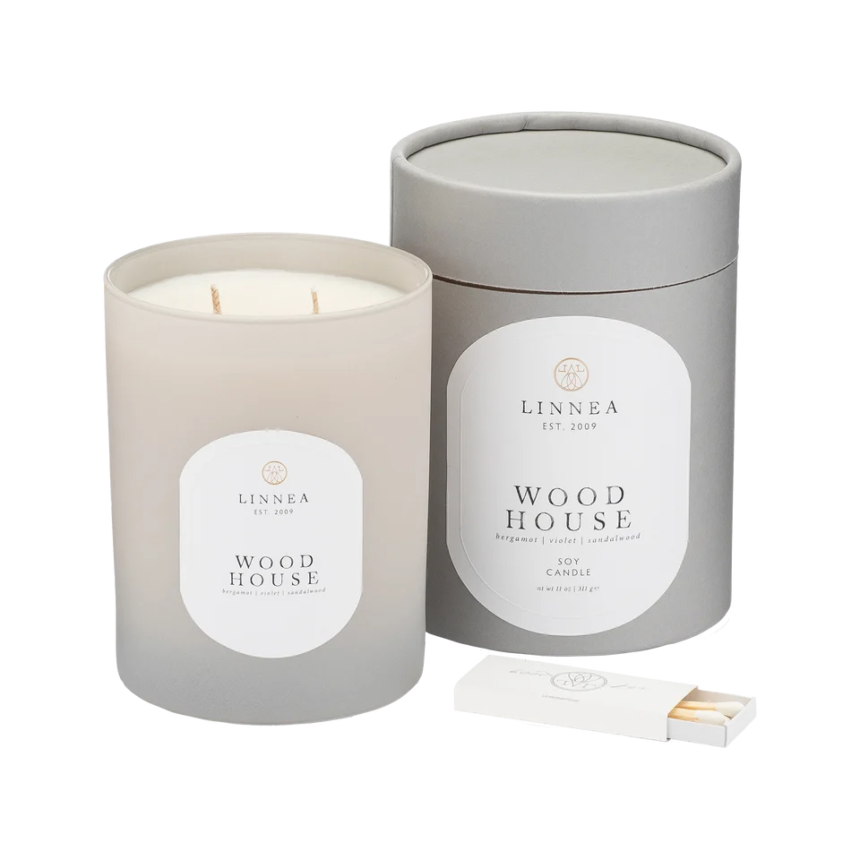 Wood House 2-Wick Candle