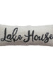 Wool & Cotton Punch Hook Lumbar Pillow, Cream & Charcoal Color, [product_price]- Greenhouse Home