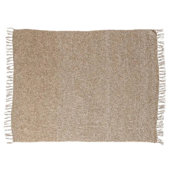 Woven Acrylic Throw with Fringe Greenhouse Home