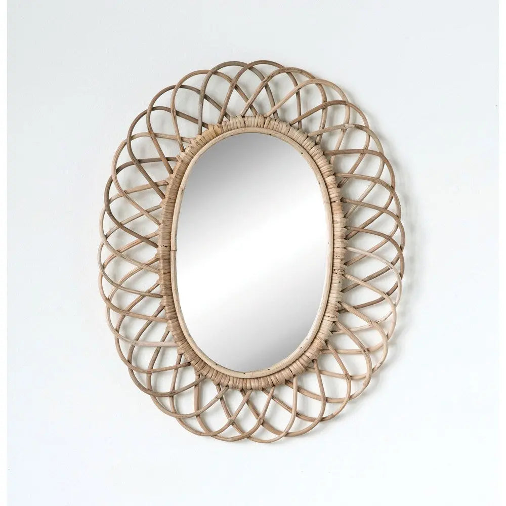 Woven Bamboo Wall Mirror - Greenhouse Home