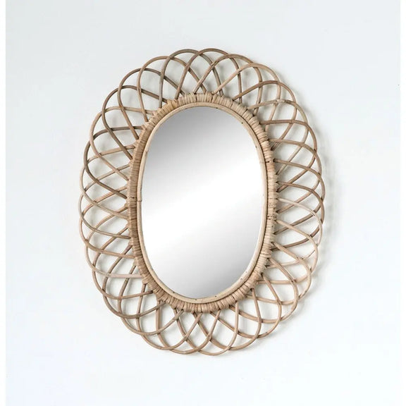 Woven Bamboo Wall Mirror - Greenhouse Home