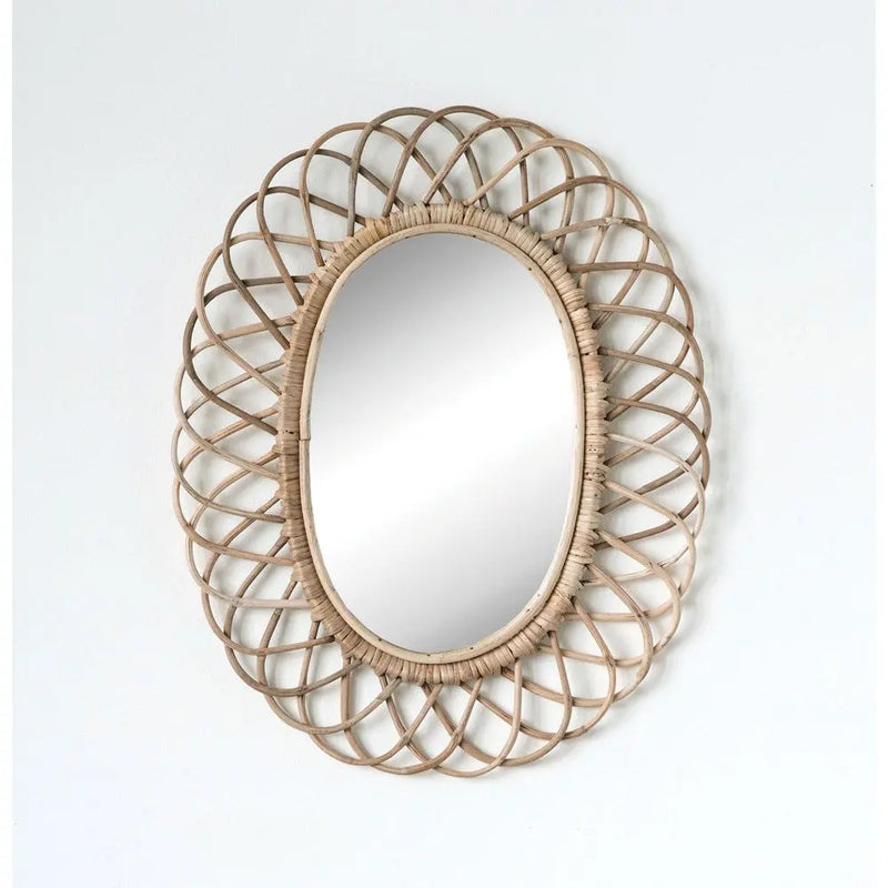 Woven Bamboo Wall Mirror - Greenhouse Home