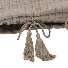 Woven Cotton Pillow w/ Tassel Ties Greenhouse Home