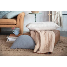 Woven Cotton Slub Half Circle Pillow, Grey, [product_price]- Greenhouse Home