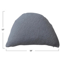 Woven Cotton Slub Half Circle Pillow, Grey, [product_price]- Greenhouse Home