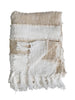 Woven Cotton Throw w/ Stripes & Fringe Bloomingville