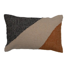 Woven Kilim Lumbar Pillow, Orange, Beige + Blue - Greenhouse Home