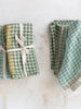 Woven Linen Cocktail Napkins w/ Gingham Pattern Greenhouse Home