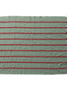 Woven Recycled Blend Throw with Braided Embroidery & Fringe