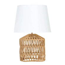 Woven Rope Table Lamp w/ Empire Shade Greenhouse Home