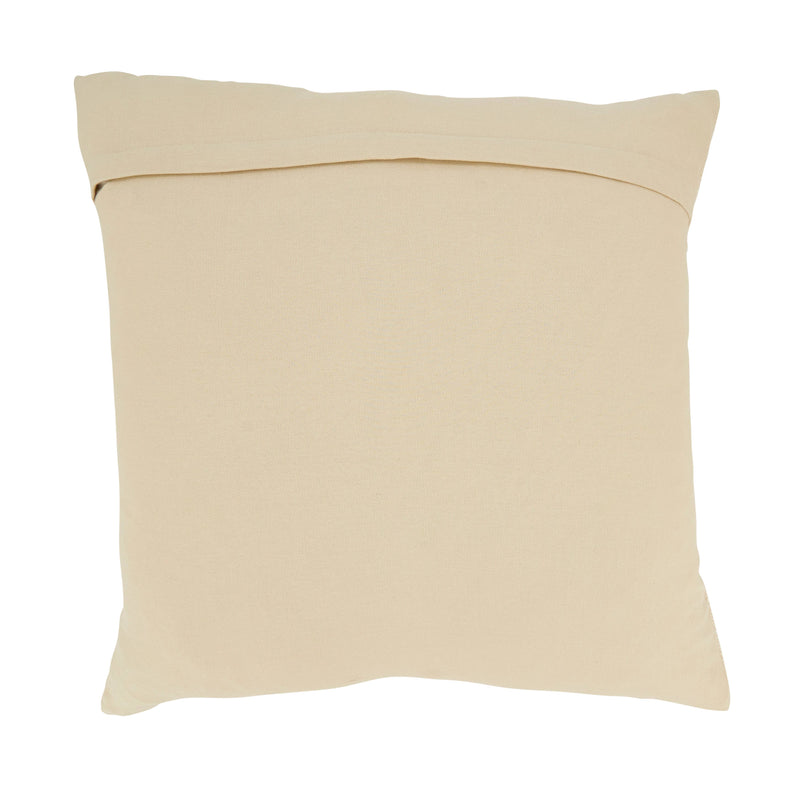 Delicate-Embroidered Floral Pillow: Natural / Poly Filled / 20"
