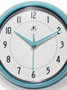 Retro Round Turquoise Indoor Wall Clock 9.5 Inch, [product_price]- Greenhouse Home