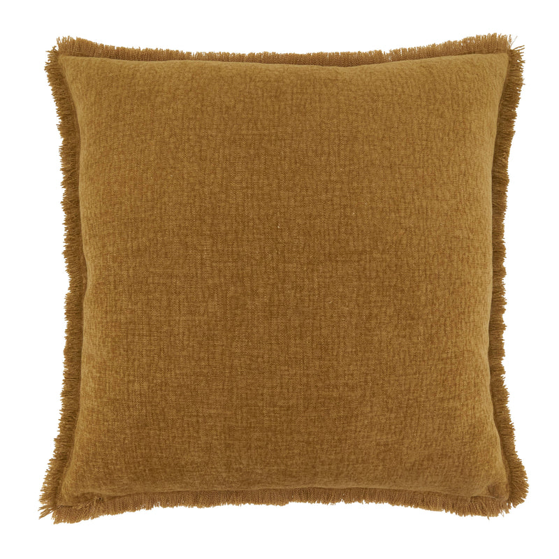 Fringe Edge Throw Pillow: Blue / Cover Only / 20"x20"