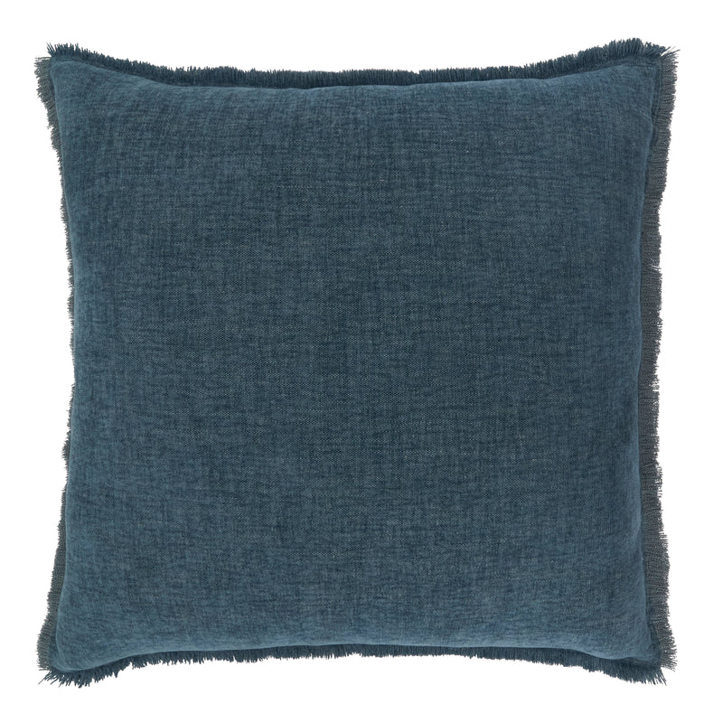 Fringe Edge Throw Pillow: Natural / Down Filled / 20"x20"