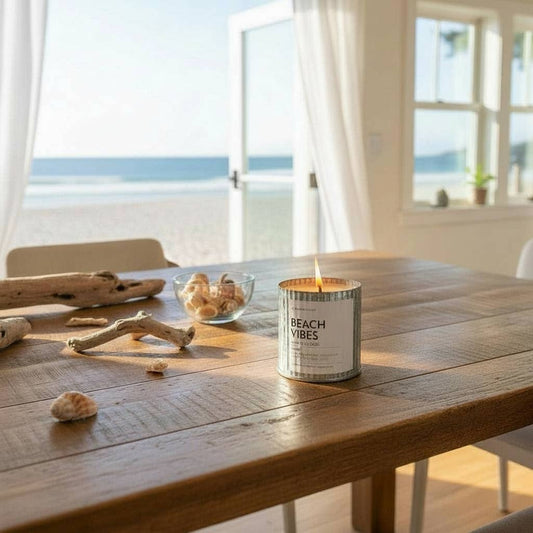 Beach Vibes Wood Wick Candle