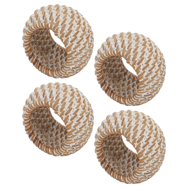 Woven Rattan Napkin Ring: Caramel / 2.4"
