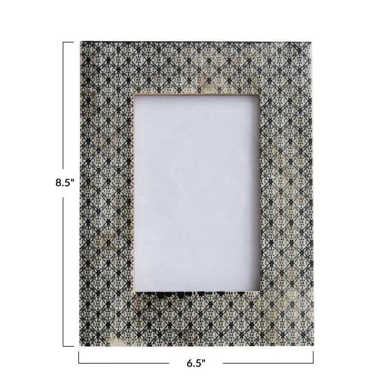 Charcoal Resin & Glass Photo Frame