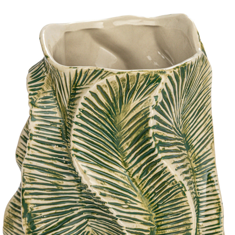 Textured Stoneware Organic Shaped Vase
