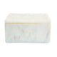 White Marble Box w/Lid