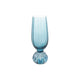Pleated Footed Champagne Glass, Blue
