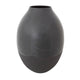 Two-Textured Enameled Metal Vase, Charcoal