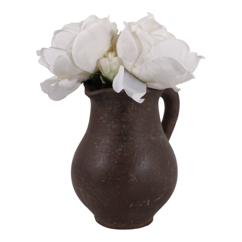 Brown Terracotta Jug Handled Pitcher
