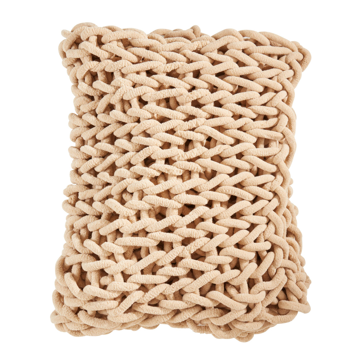 Textured Chunky Knit Cozy Throw: Natural / 50"x60"