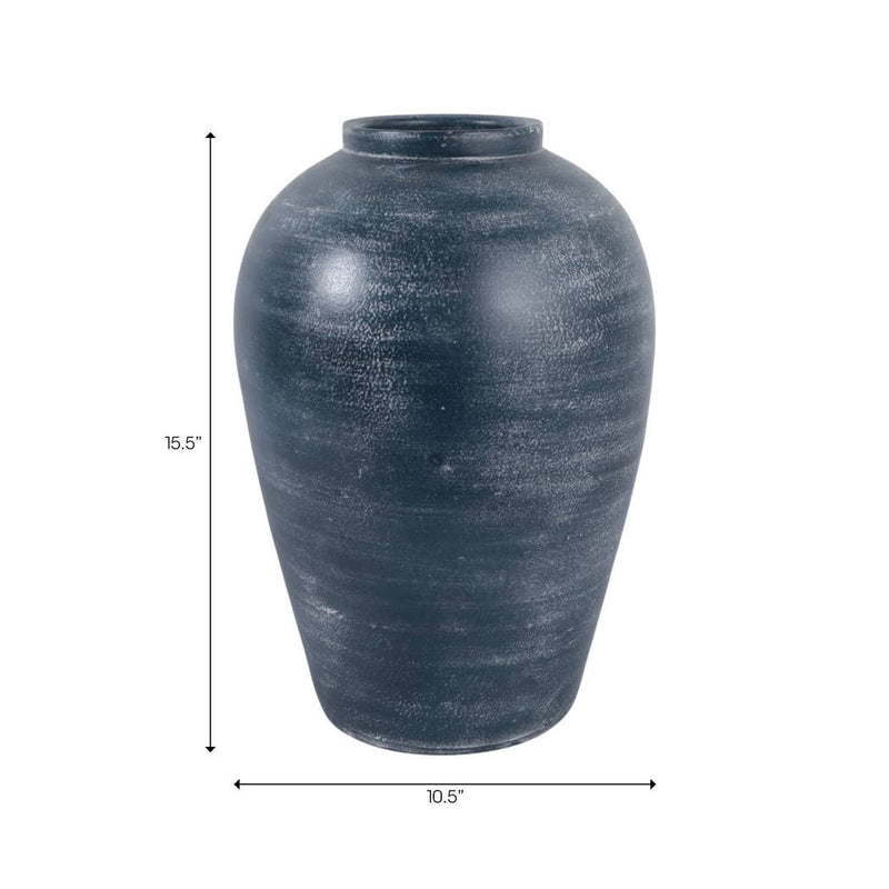 Blue Terracotta Distressed Finish