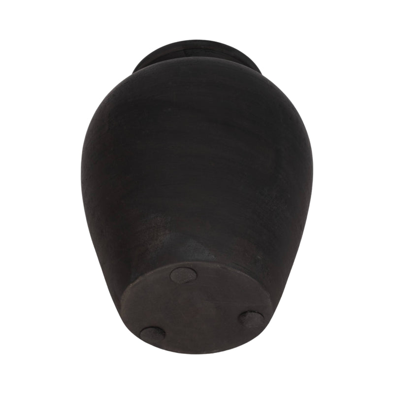 Black Ceramic Round Pottery Jug