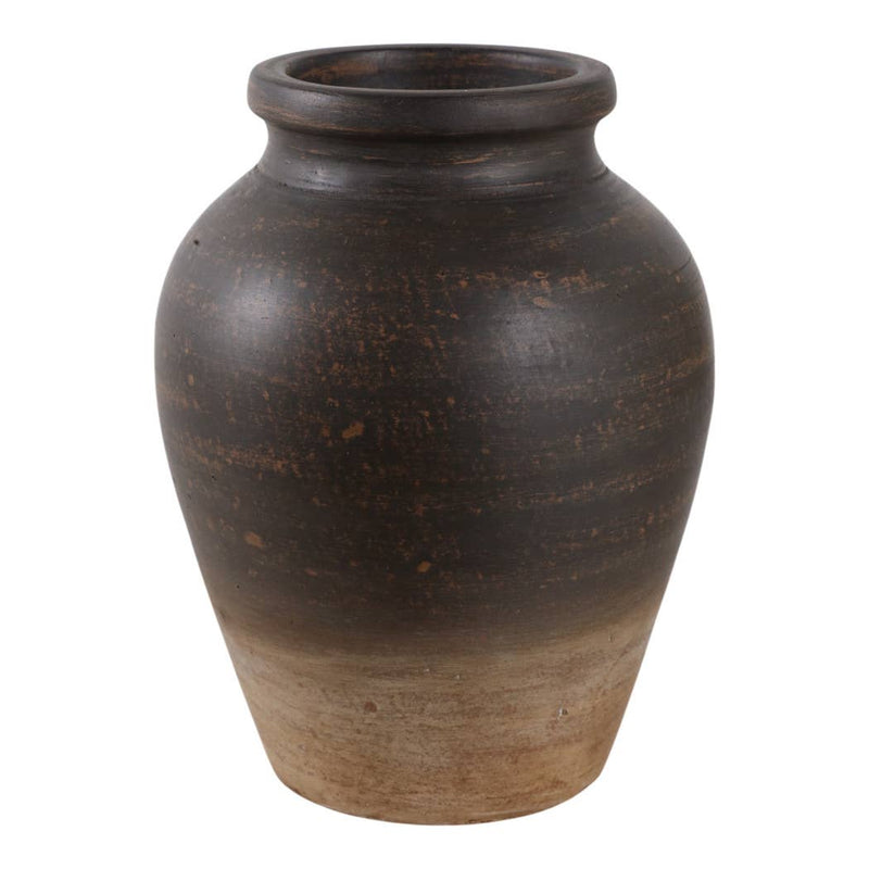 Chocolate Brown Ceramic Pottery Jug