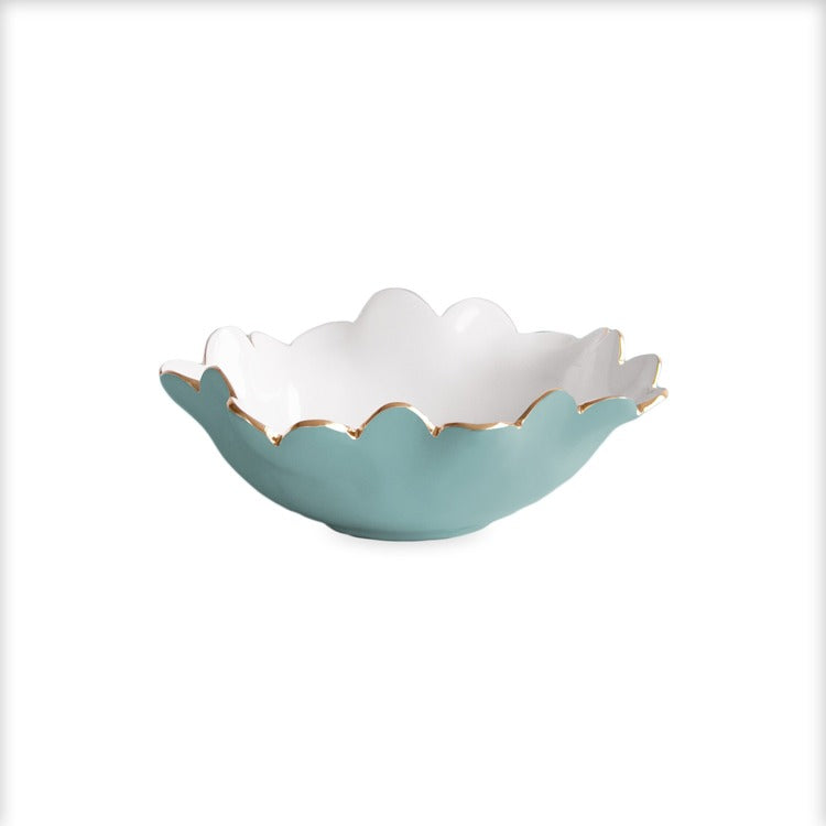 ENCANTO Colette Mini Round Bowl (Turquoise and White)