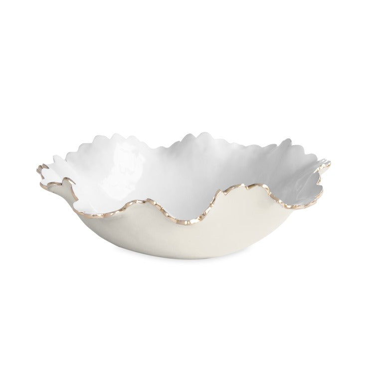ENCANTO Colette Large Bowl (Cream and White)
