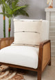Chic Stripe Woven Throw Pillow: Natural / Poly Filled / 20"
