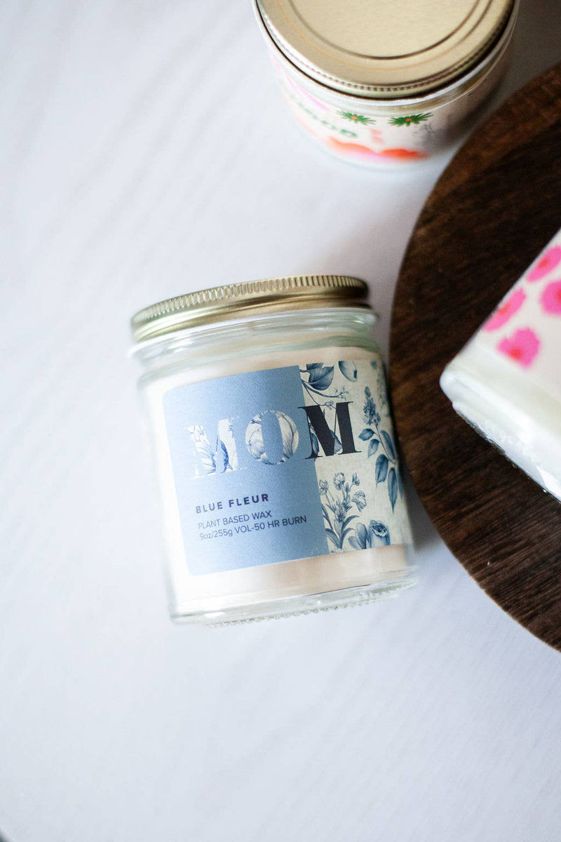 Austy Lou MOM – Blue Fleur 9oz Soy Candle