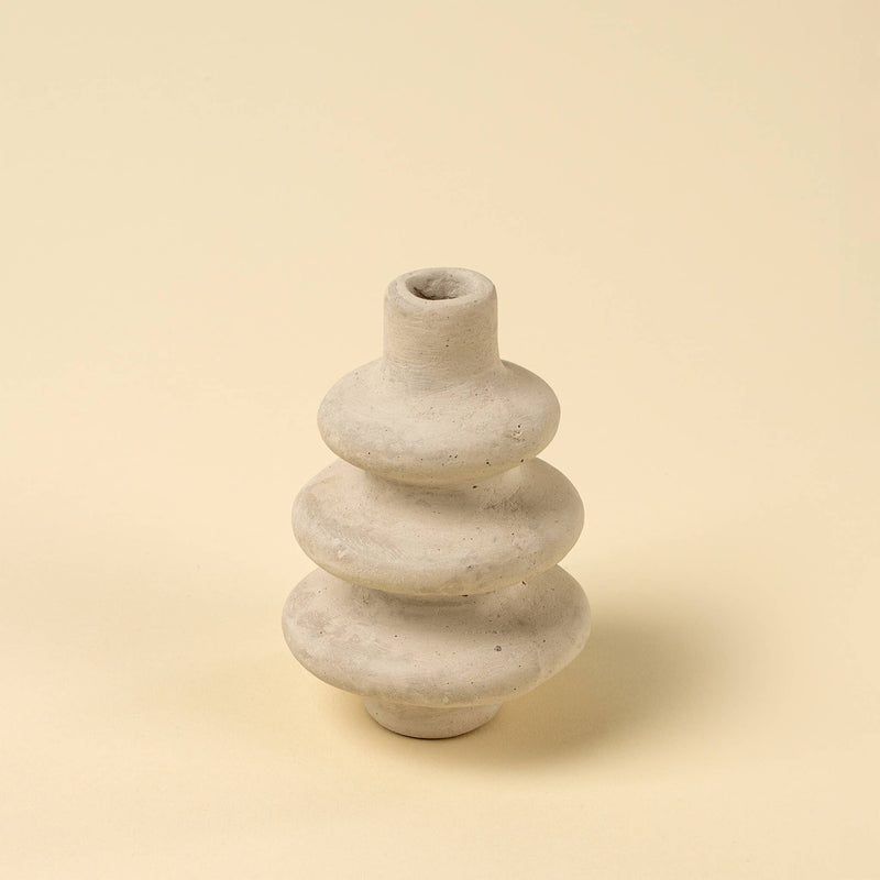 Ripple Paper Mache Bud Vase